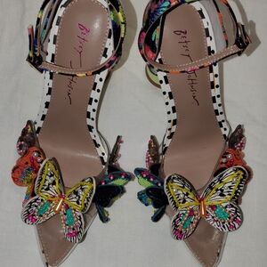 Betsey Johnson Colorful Butterfly Heels
